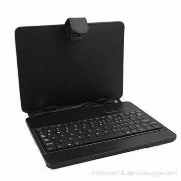 Black Leather Case with USB Keyboard for 7-inch Tablet PCs